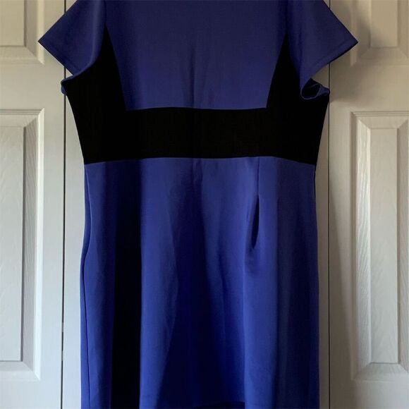Metaphor‎ Women's Plus 3X Blue Colorblock Knee Length Dress Casual - Picture 2 of 14